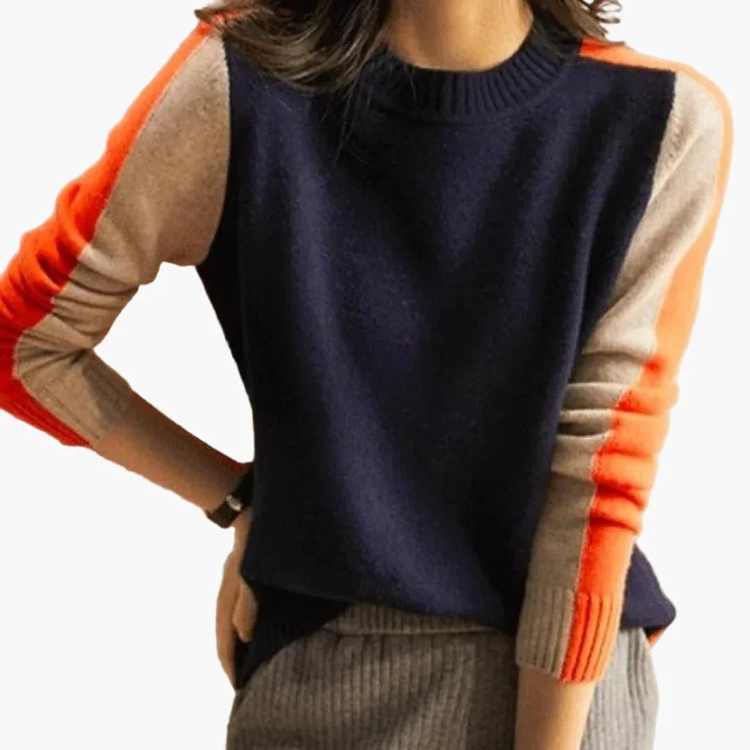 Bavane | Women's Sweater with Round Neck and Long Sleeves