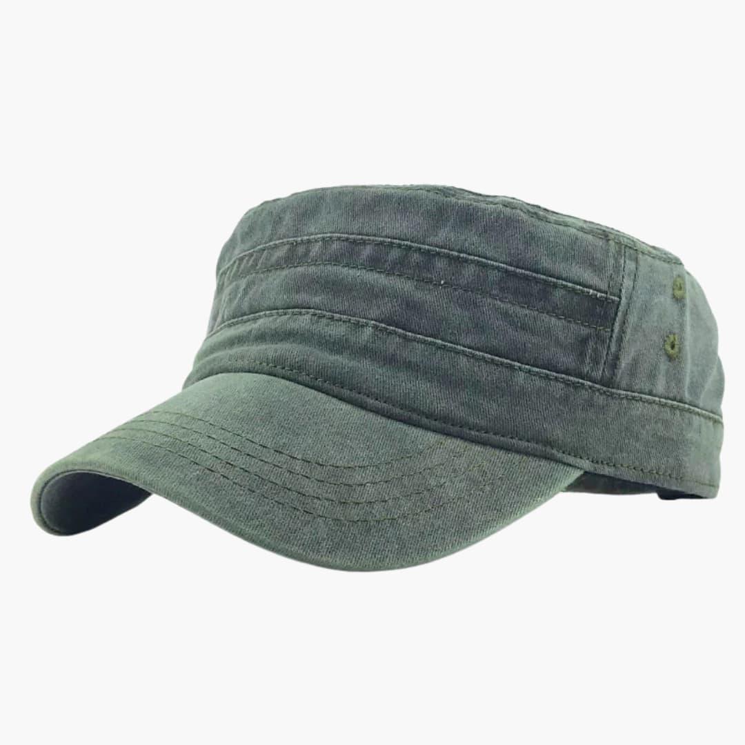 Bavane | Men's Army Cap with Brim and Adjustable Strap