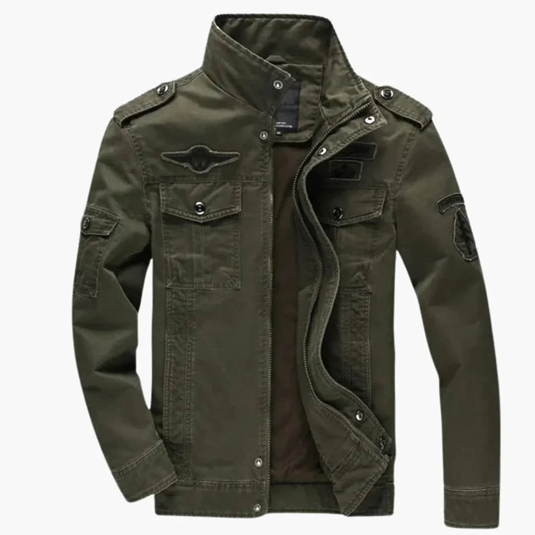 Bavane | Men's Bomber Jacket with Front Zipper and Ribbed Cuffs