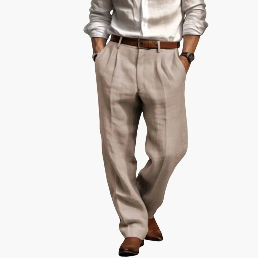 Bavane | Men's Pleated Trousers with Pockets