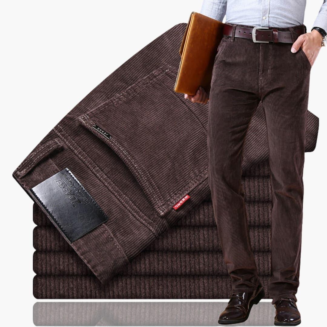 Bavane | Men's Corduroy Pants with Waistband and Straight Legs