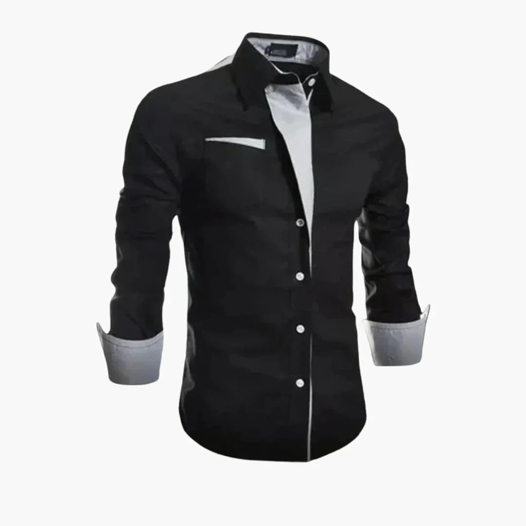 Bavane | Men's Shirt with Pointed Collar and Chest Pocket