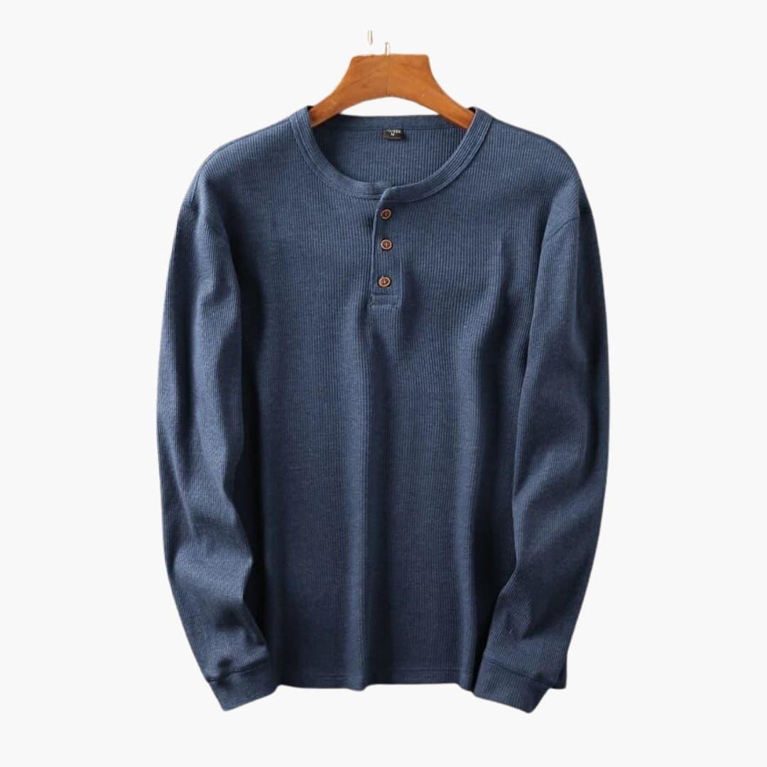 Bavane | Men's Henley Shirt with Button Placket