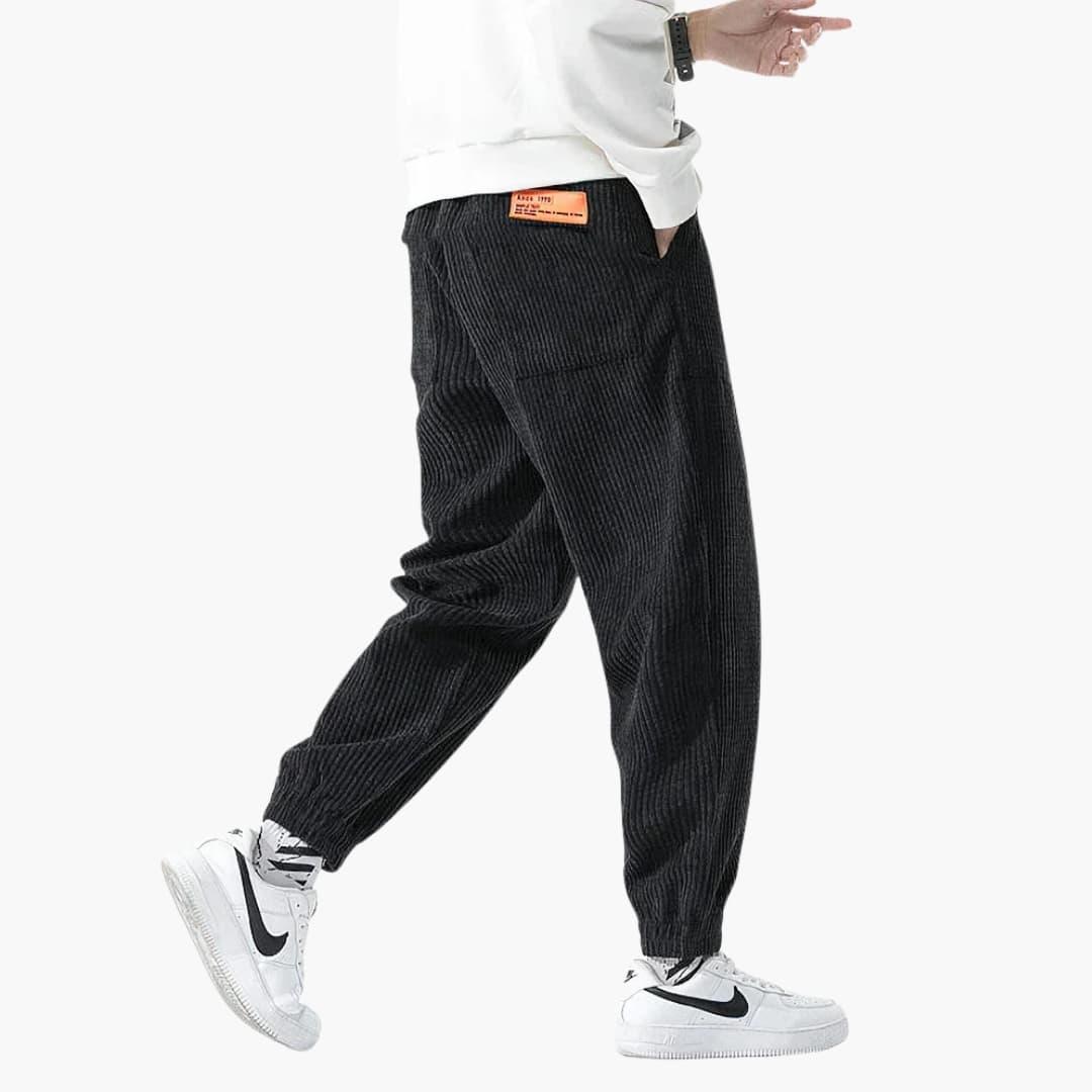 Bavane | Men's Corduroy Jogging Pants with Drawstring and Cuffs