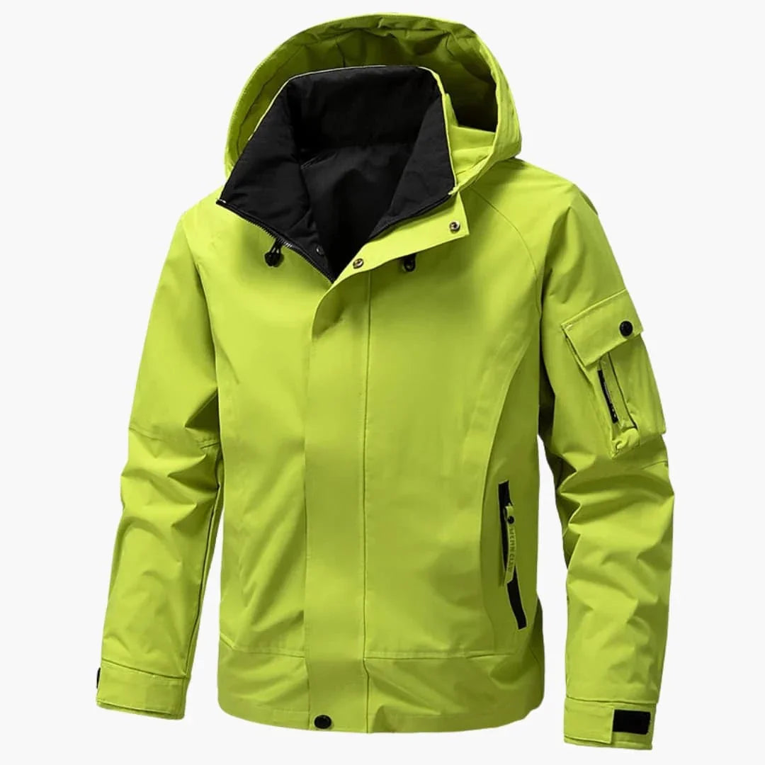 Bavane | Men's Jacket with Hood, Zipper, and Multiple Pockets