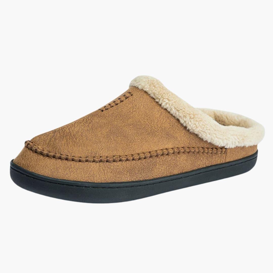 Bavane | Men's Slip-On Slippers with Plush Lining and Textured Outsole