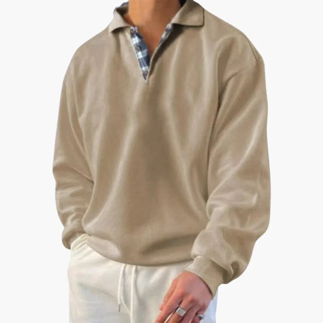 Bavane | Men's Sweater with Collar and Long Sleeves