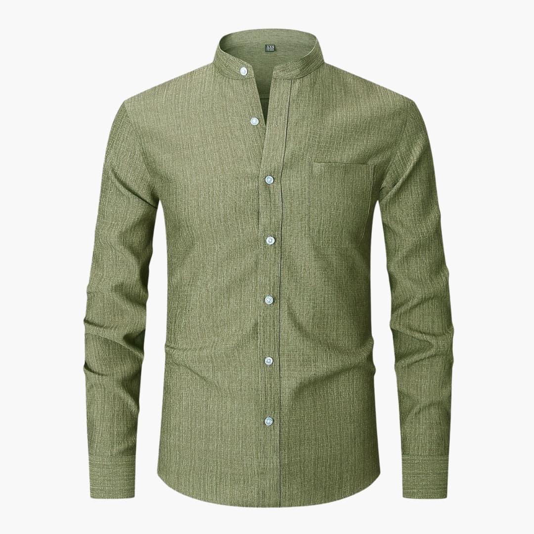 Bavane | Men's Shirt with Round Neck and Pocket