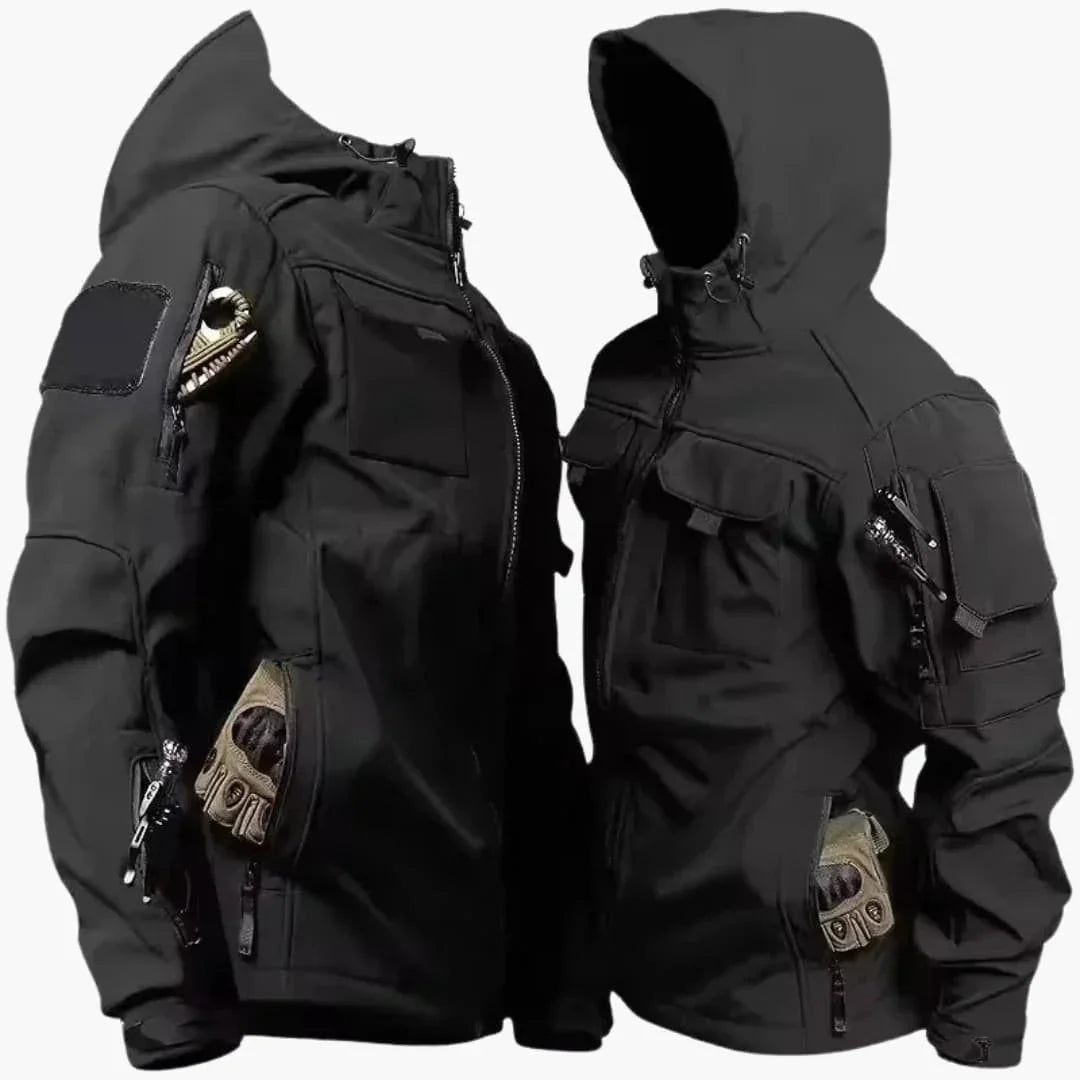 Bavane | Men's Softshell Jacket with Hood and Multiple Zipper Pockets