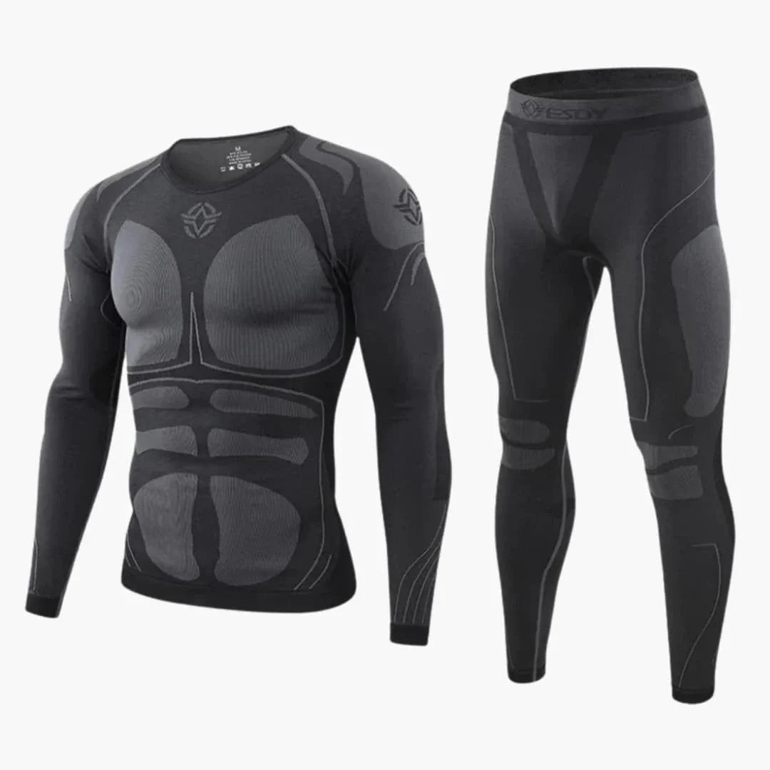 Bavane | Men's Thermal Underwear Set with Long Sleeve Shirt and Pants