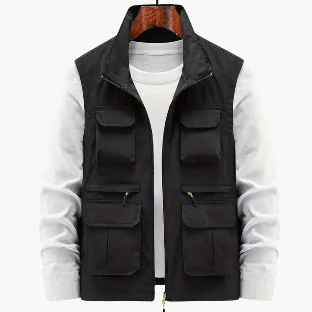 Bavane | Men's Vest with Zipper and Multiple Pockets