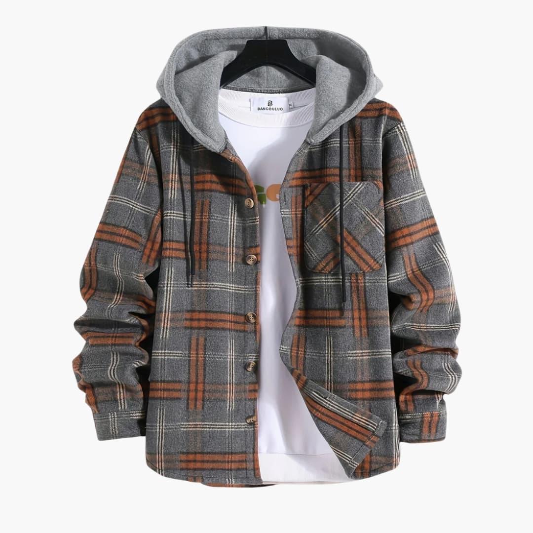 Bavane | Men's Winter Jacket with Hood and Button Closure
