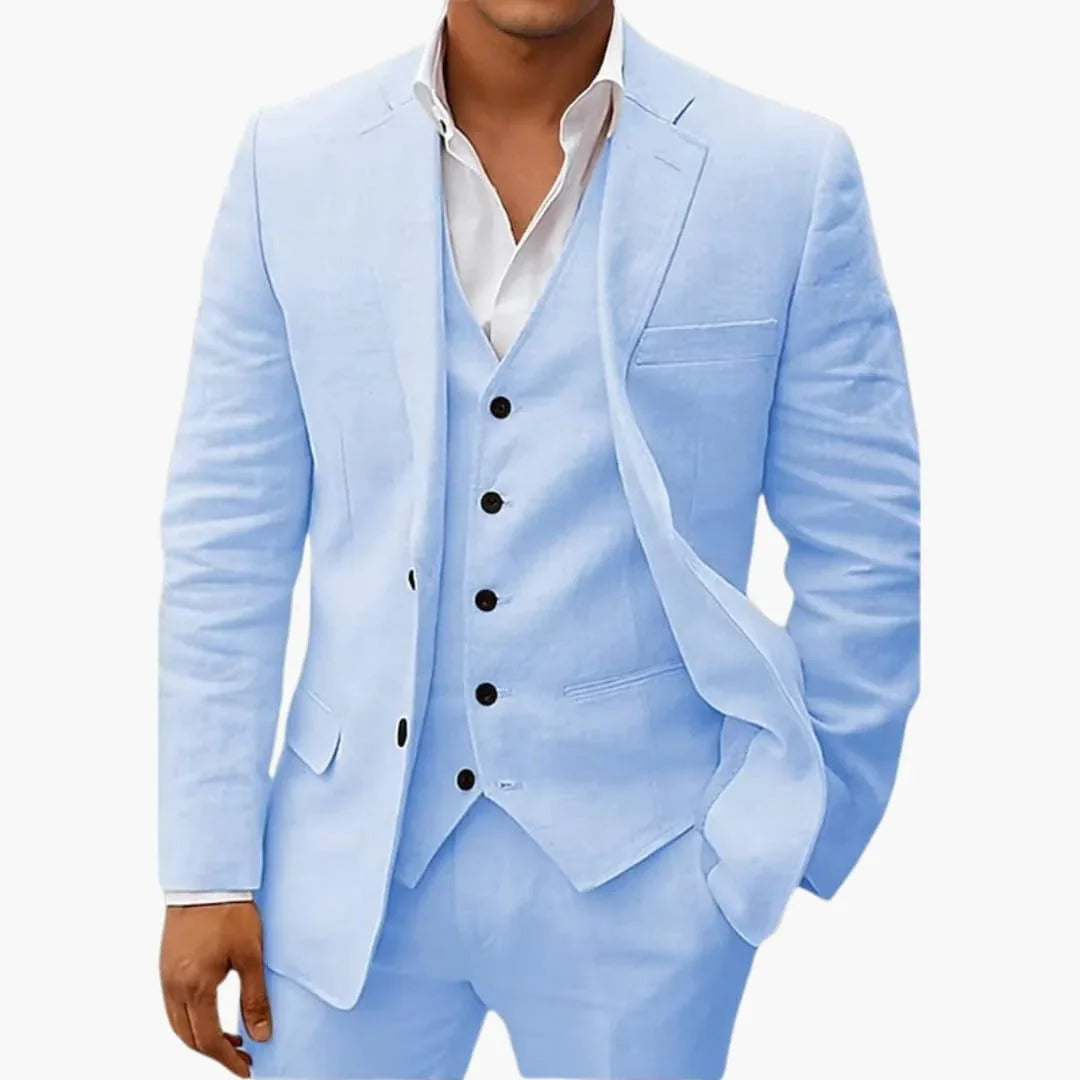 Bavane | Men's Suit Set with Vest and Notched Lapel