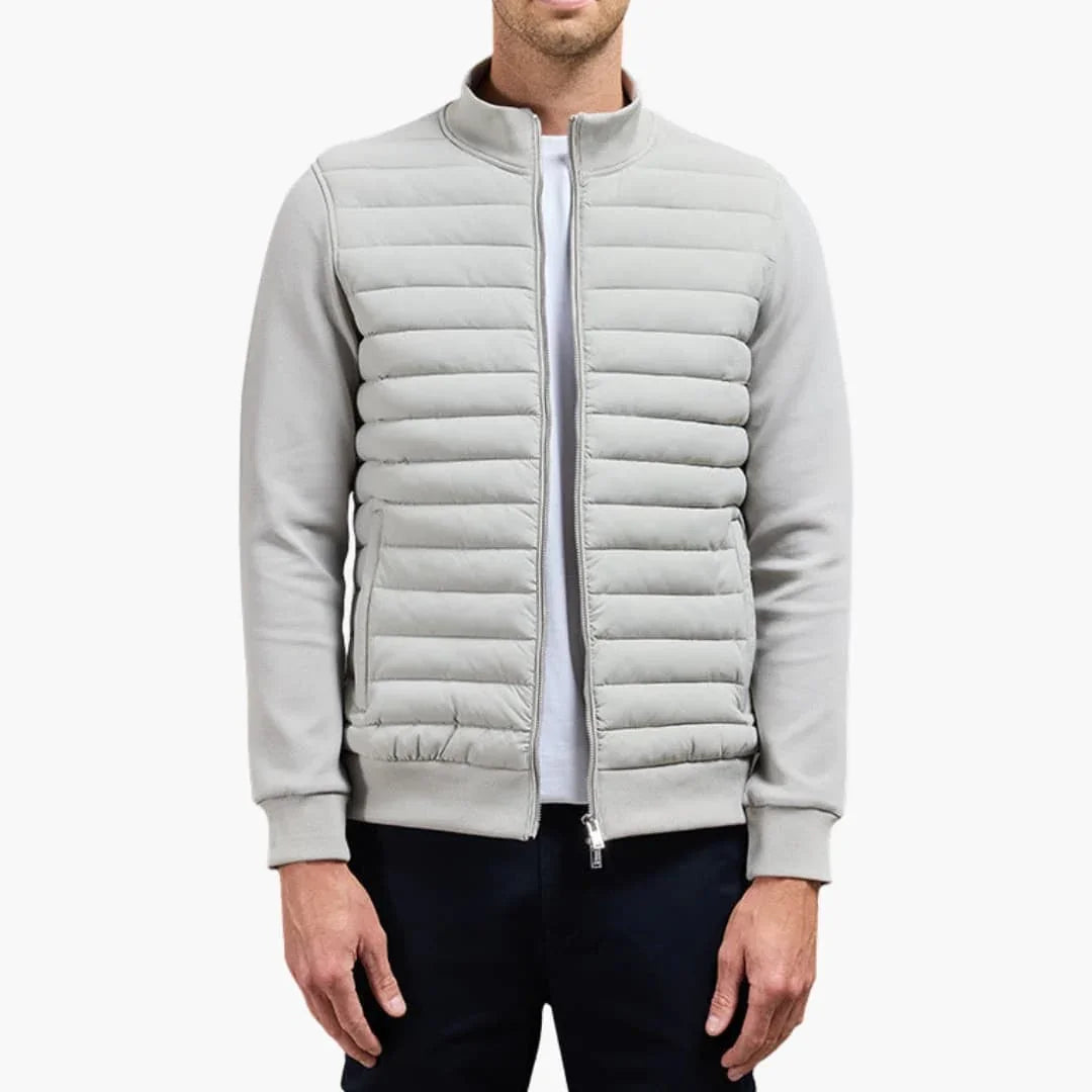 Bavane | Men's Quilted Jacket with Stand-Up Collar and Zipper