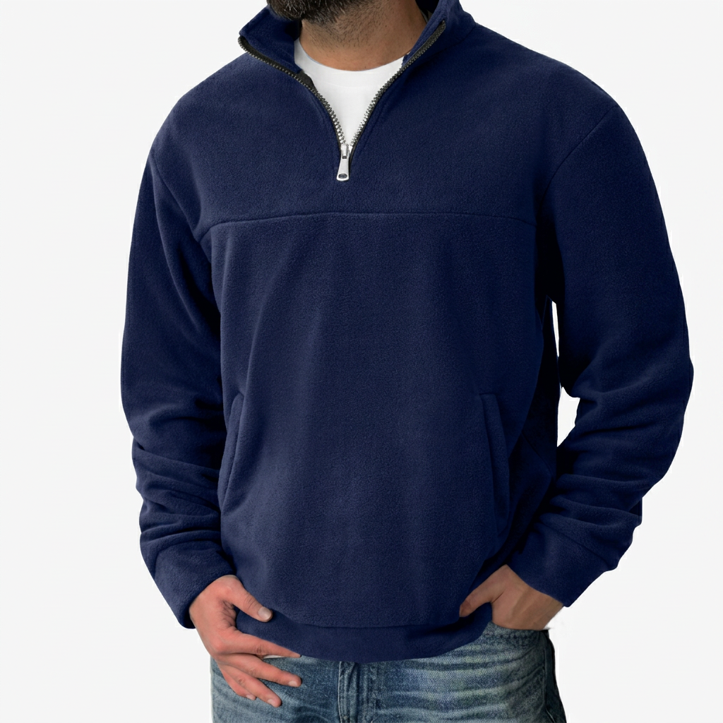 Bavane | Men’s High-Collar Quarter-Zip Fleece Pullover