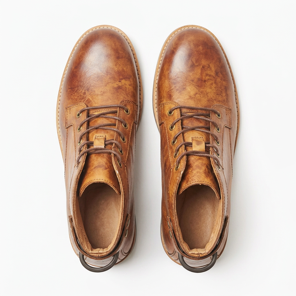 Bavane | Men's Lace-Up Boots with Surface and Sturdy Sole