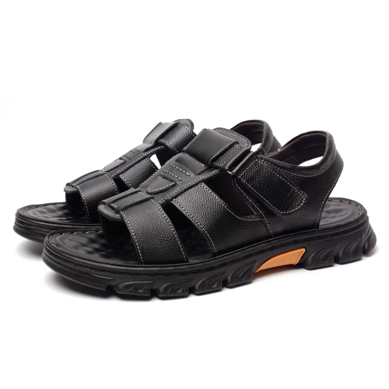 Bavane | Men's Sandals with Hook and Loop Closure and Rubber Sole