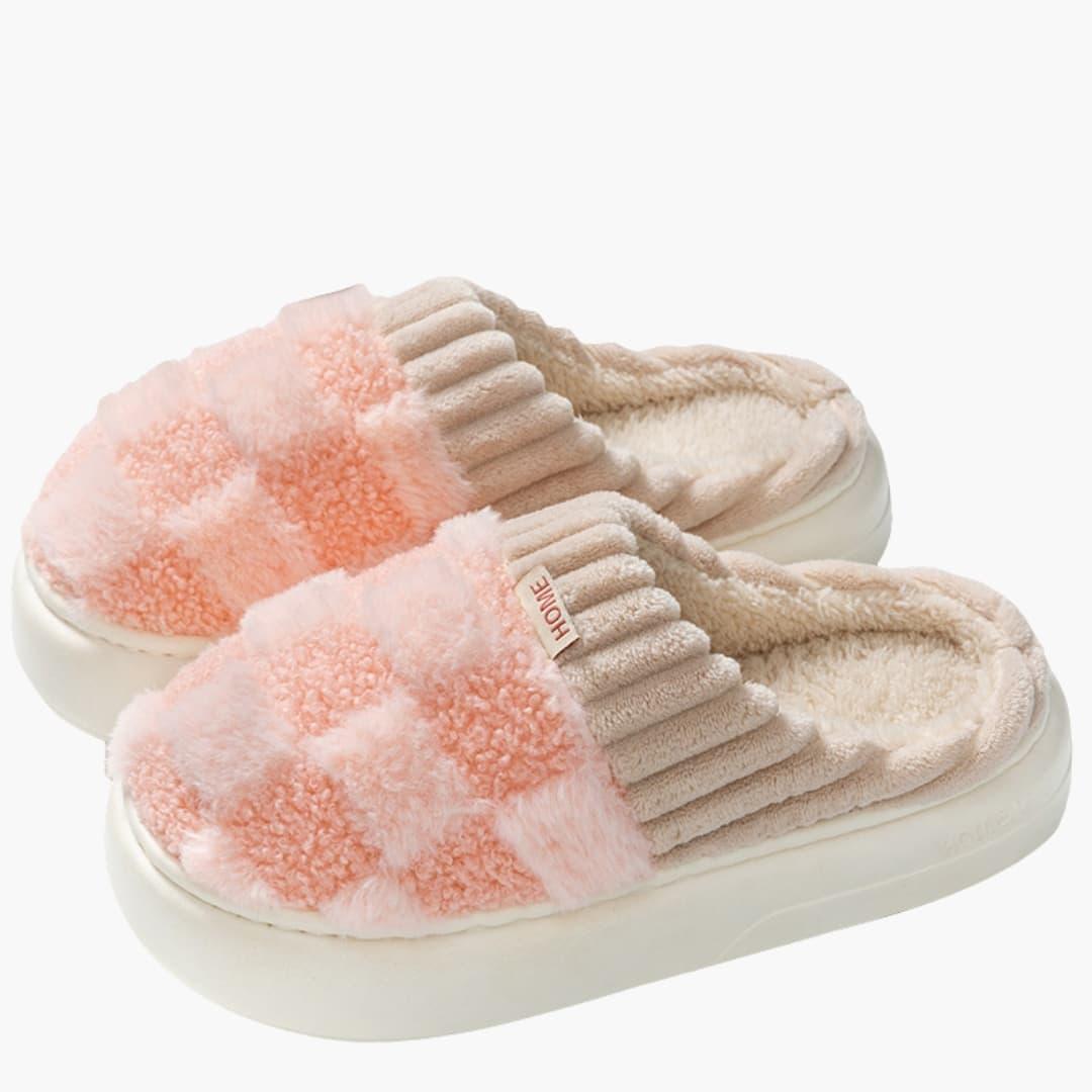 Bavane | Unisex Slippers with Checked Surface