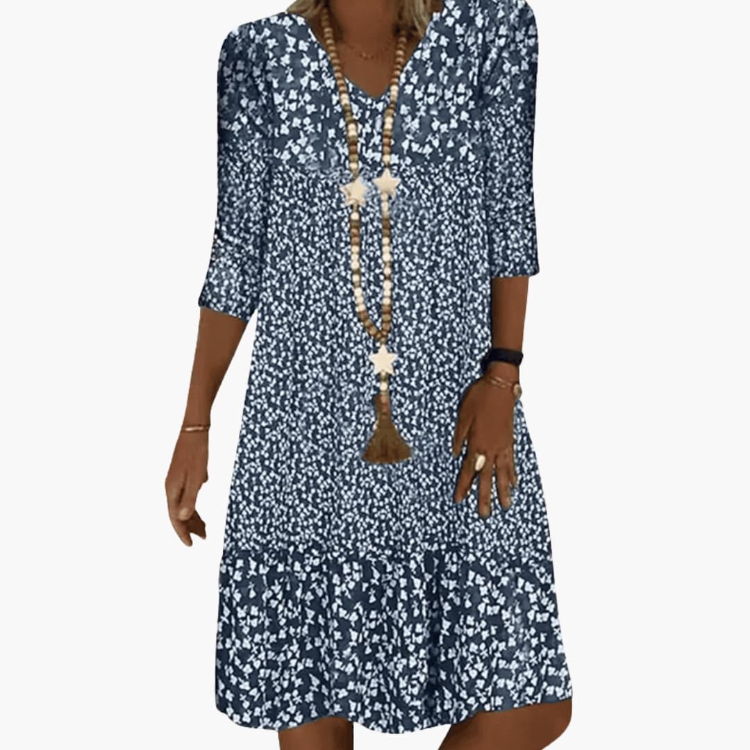 Bavane | Women's Dress with Structured Fit and Plain Surface
