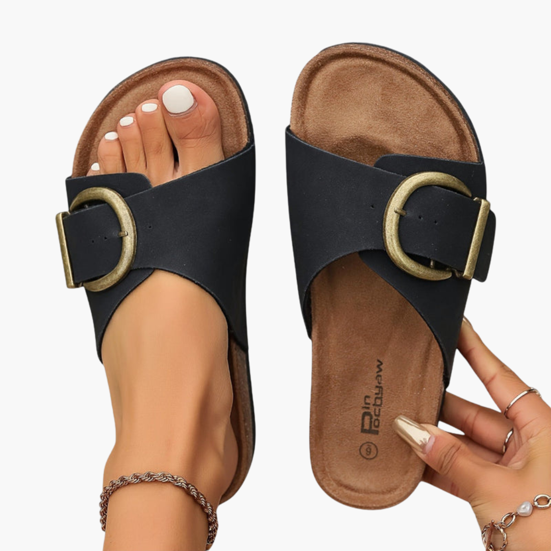 Bavane | Womens Orthopedic Sandals with Buckle Closure and Cushioned Insole