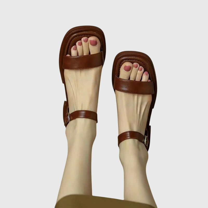Bavane | Women's Block Heel Sandals with Cushioned Insole and Minimalist Design