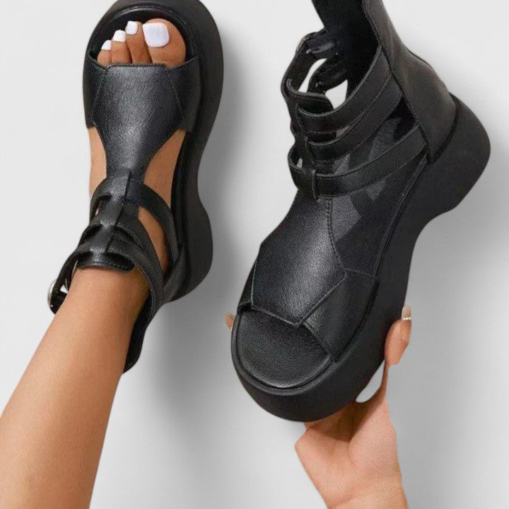 Bavane | Womens Orthopedic Sandals with Platform Sole and Ankle Strap