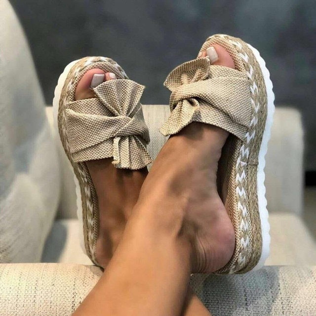 Bavane | Women's Wedge Sandals with Bow Detail and Cushioned Insole