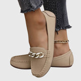 Women's Flat Loafers with Chain Detail and Slip On