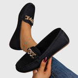 Colette | Women's Flat Loafers with Chain Detail and Slip On