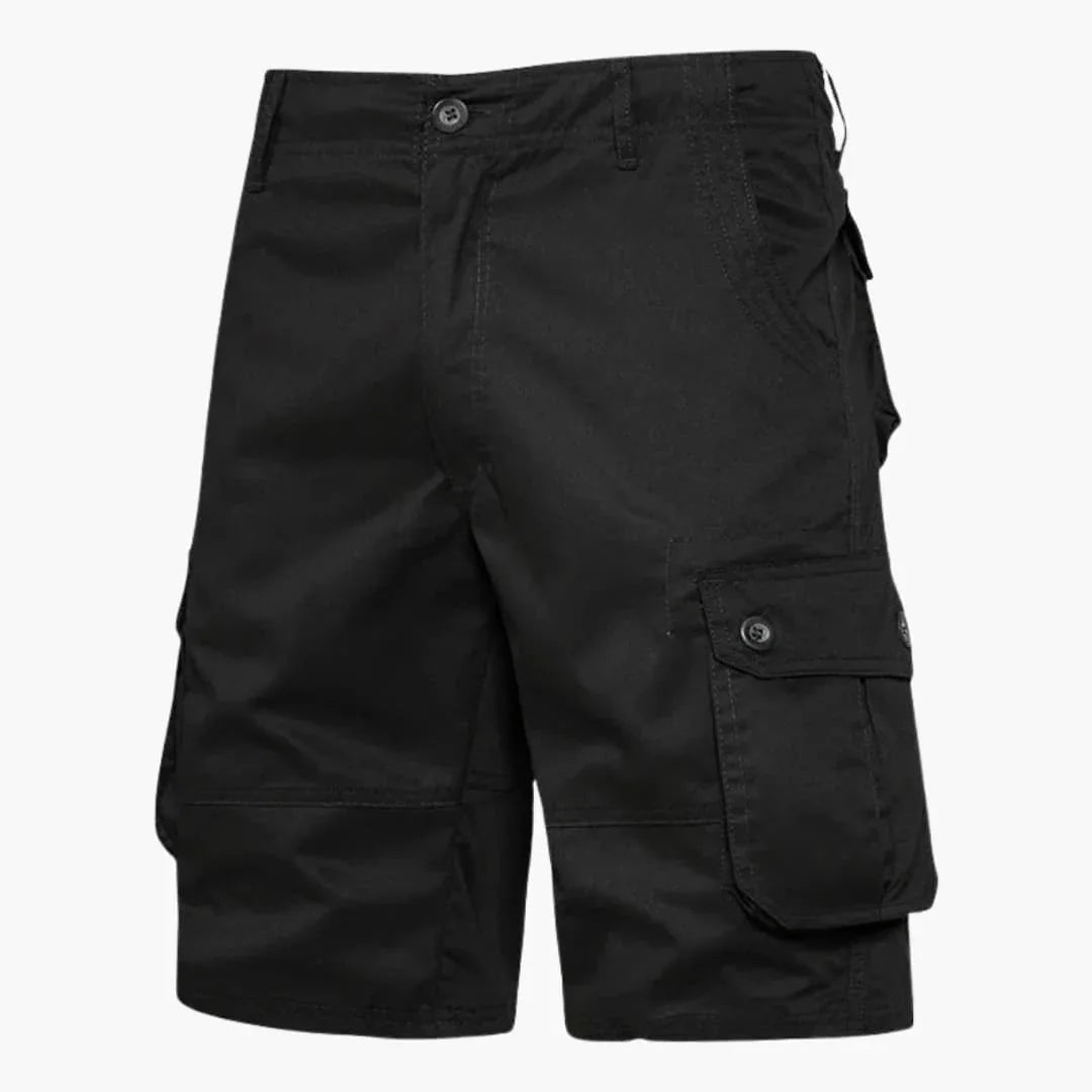 Men's Summer Cargo Shorts with Pockets and Knee-Length Cut