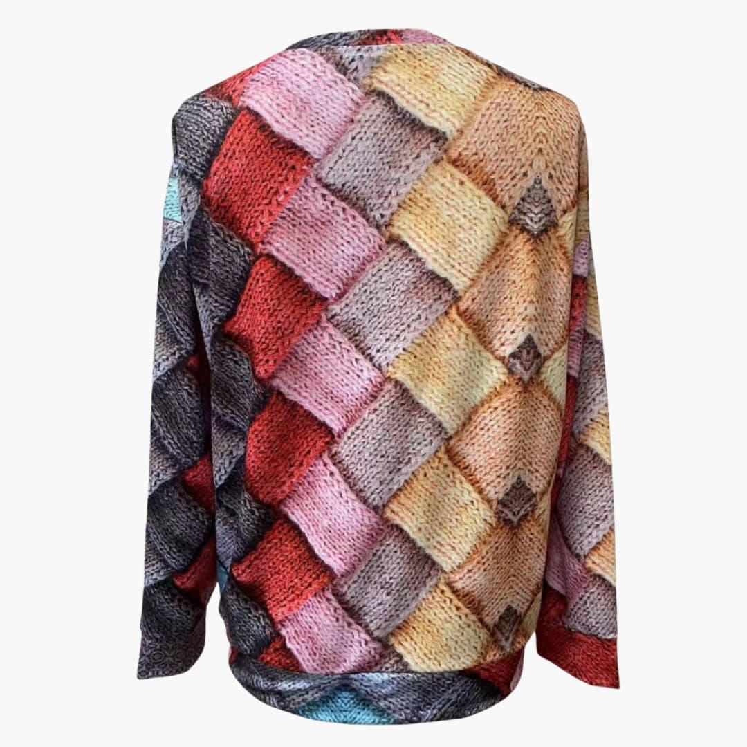 Patterned Knit Sweater for Women