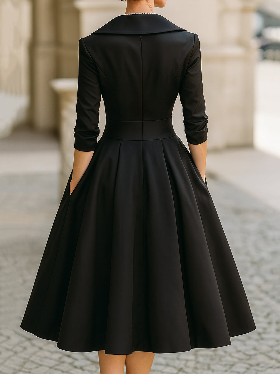 Women's Cocktail Midi Dress | A-Line