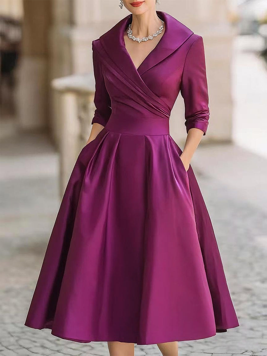 Women's Cocktail Midi Dress | A-Line