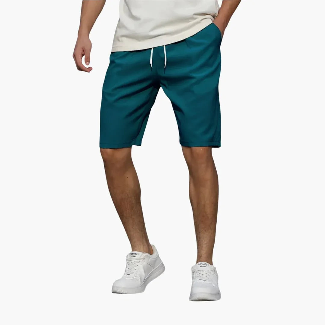 Men's Summer Shorts with Drawstring and Side Pockets