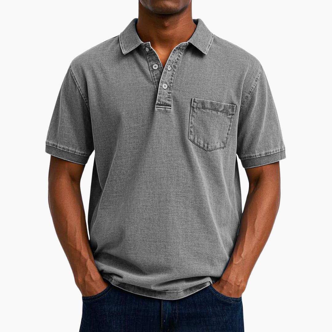 Classic Polo Shirt - Short Sleeve Shirt for Men with Pocket