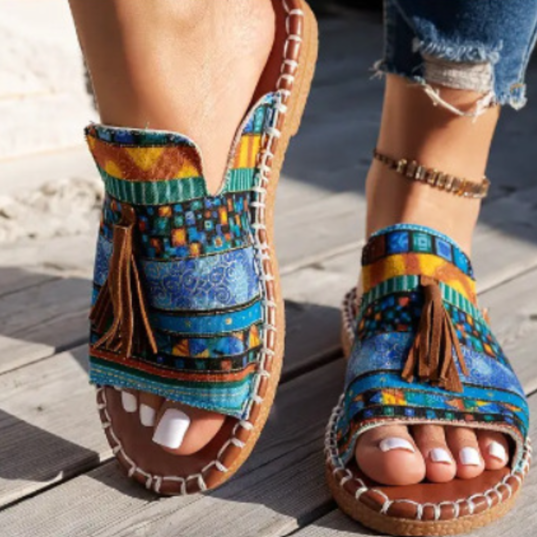 Womens Orthopedic Sandals with Cushioned Sole and Slip-On Design