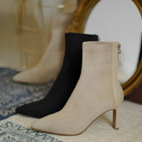 Women's Ankle Boots with Pointed Toe and Heel