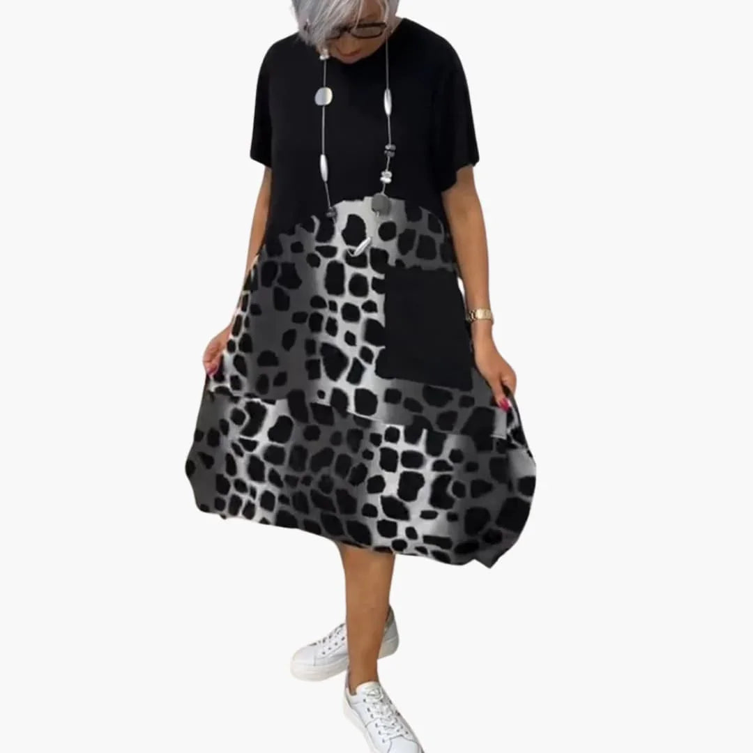 Summer Dress Women - Casual Leisure Dress with Pattern Print