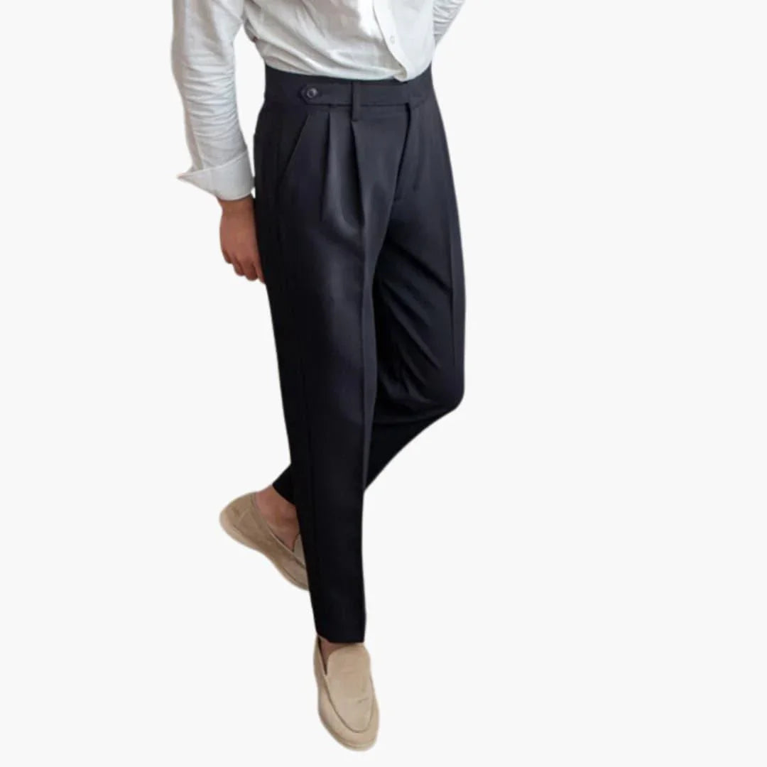 Bavane | Men's Pleated Trousers  Classically Cut Pleated Pants