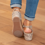 Womens Orthopedic Sandals with Wedge Sole and Elastic Straps