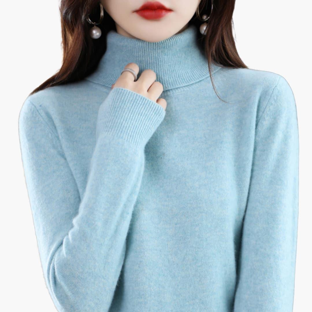 Turtleneck Knit Sweater for Women