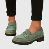 Women's Loafers with Slip-On Design and Textured Sole