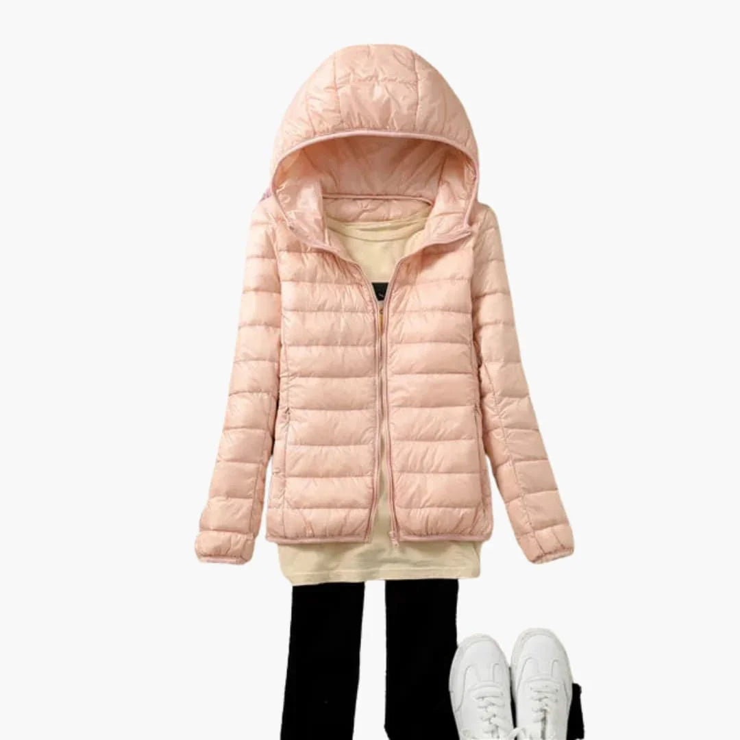 Ultralight Down Jacket with Hood for Women