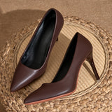 Women's Slip On Heels with Pointed Toe and Stiletto