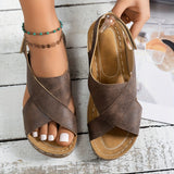 Womens Orthopedic Sandals with Wedge Platform and Cushioned Insole