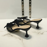Women's Heeled Shoes with Peep Toe and Stiletto Heel