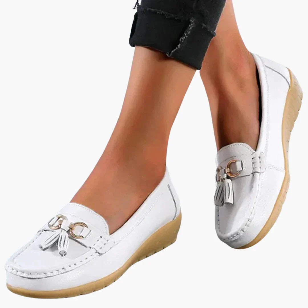 Bavane | Loafers for Women  Comfortable Moccasins with Wedge Heel & Tassels