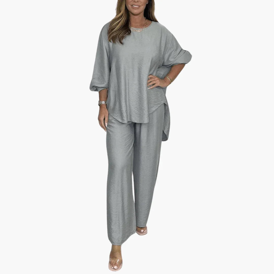 Bavane | Loungewear Set for Women  Wide Pants & Loose Blouse