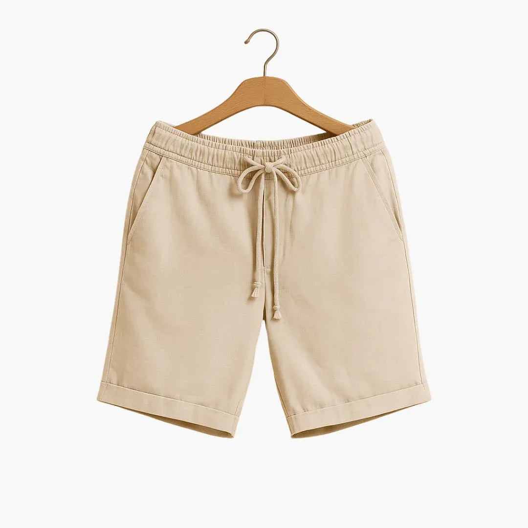 Men's Summer Shorts with Drawstring and Side Pockets