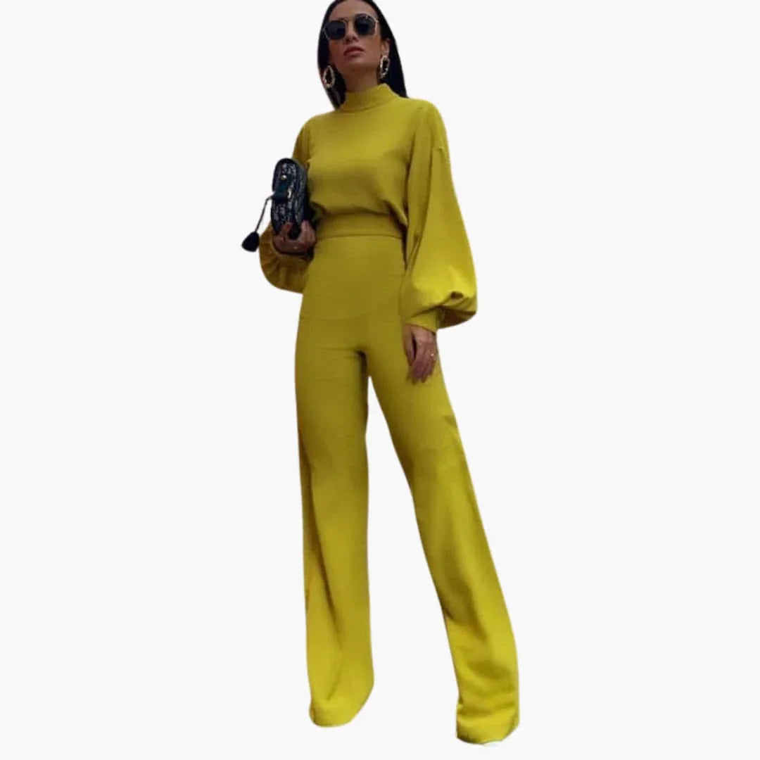 Elegant Women's Jumpsuit - Comfortable Style with Half Collar